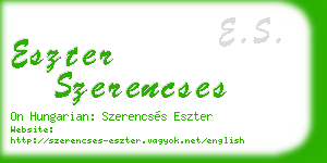 eszter szerencses business card